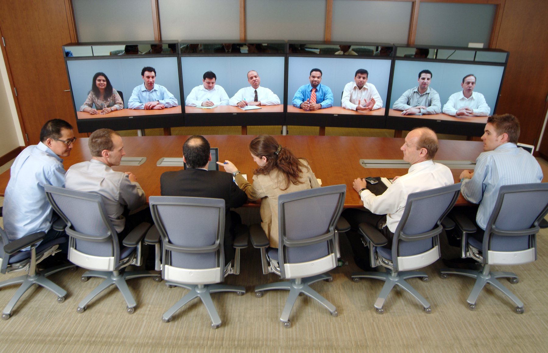 Professional video conference and remote collaboration setting